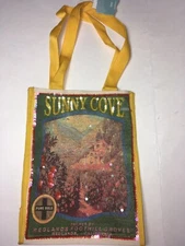 New Sunny Cove Redlands CA Orange Grove Print Sequins Small Canvas Tote Bag