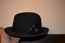 Vintage Stetson Mallory Dark Gray Fedora Style Hat Size: 7