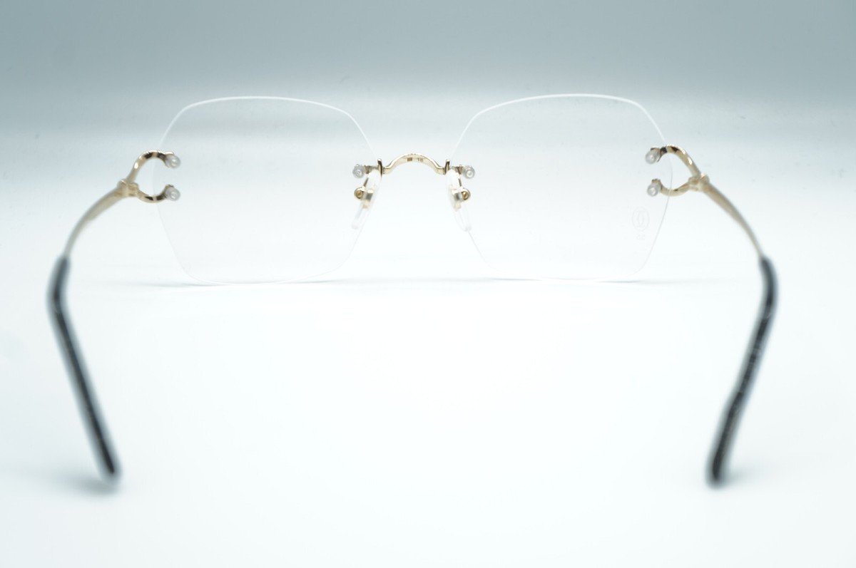 NEW CARTIER CT0564O 001 GOLD TRANSPARENT AUTHENTIC