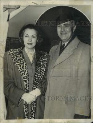 1949 Press Photo New York-John Boettiger and bride aboard the Nieuw Amsterdam