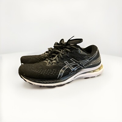 Asics Women s Gel Kayano 28 Running Shoe Wide Width US Size 9 - Black / White
