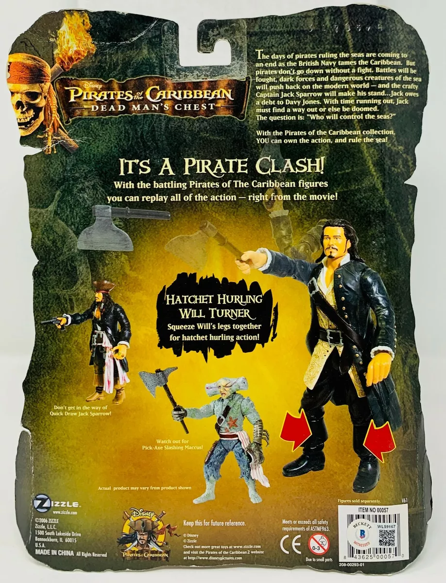 Orlando Bloom Signed Pirates of the Caribbean Zizzle Toy Beckett BAS Witness