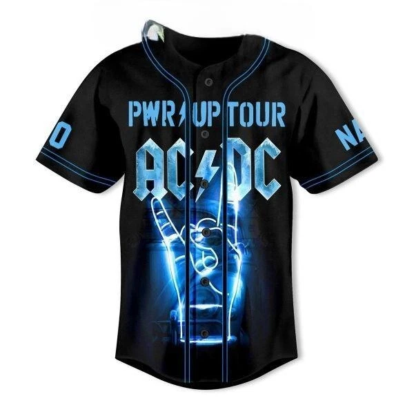 AC.DC P.WR Up Tour 2025 Personalized Baseball Jersey