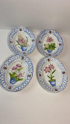 Paris Royal Flower Plate Design -Set Of Four Plates