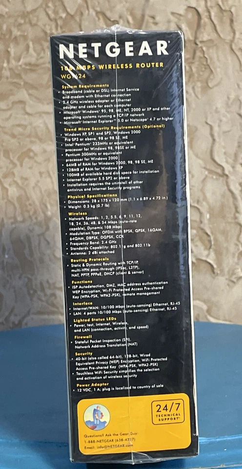 Netgear WGT624 Super-G 108 Mbps Wireless Firewall Router NEW SEALED - Image 4 of 4