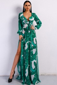 green beach dress