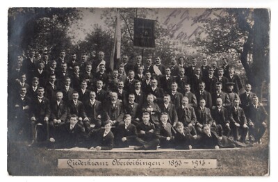 Oberboihingen near Nürtingen Kr. Esslingen, Liederkranz photo postcard 1913