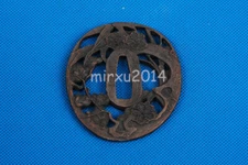 Plum blossom Alloy Tsuba Handguard for Japanese Samurai Katana Wakizashi Tanto 