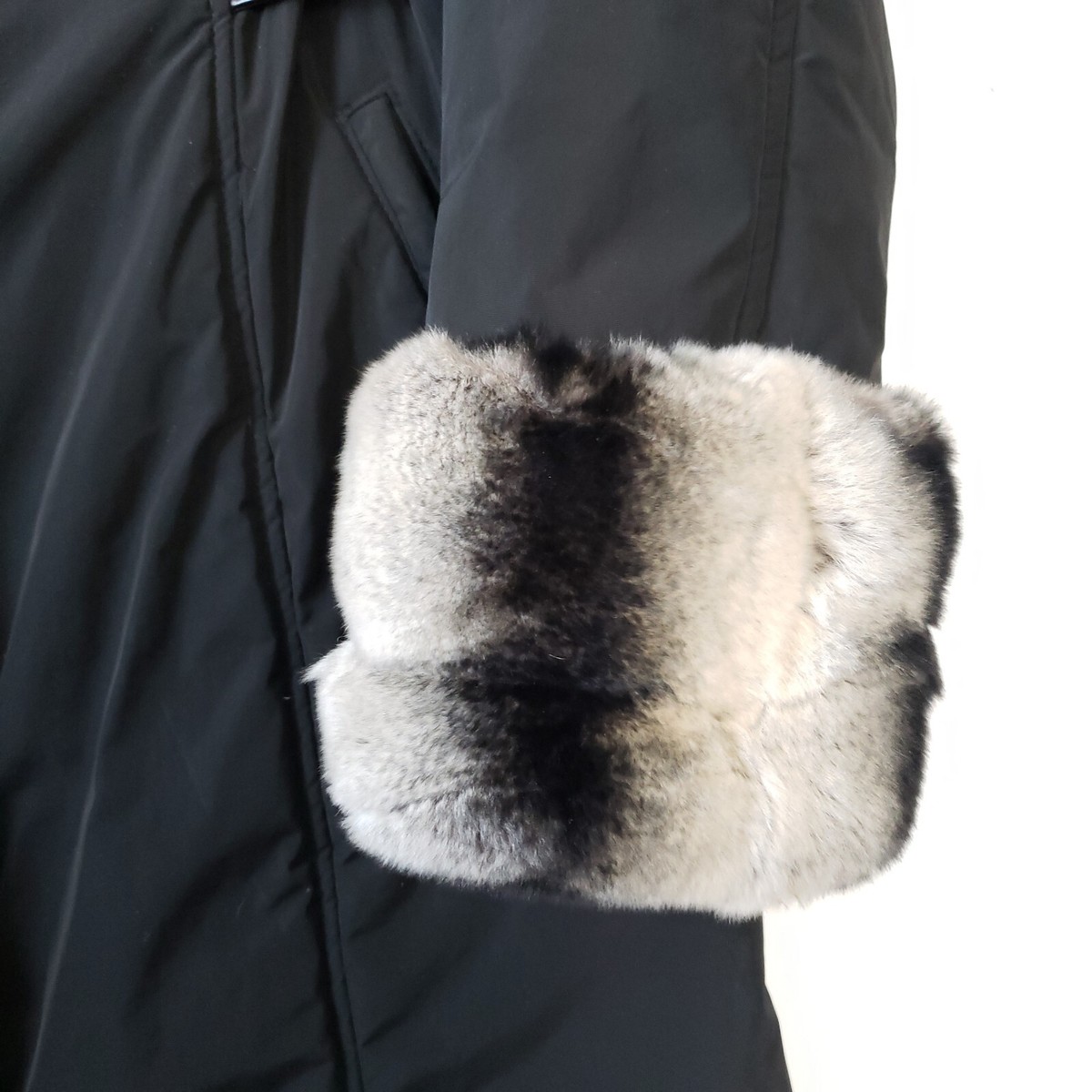 Nicole Miller Womens Med Coat Long Jacket Genuine Rabbit Fur