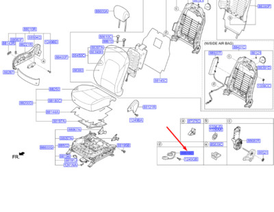 Hyundai Santa Fe MK3 DM Endschalter für Sitzverstellung vorn 881932W100teil