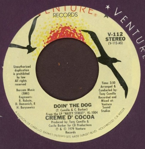 Creme D'Cocoa - Doin' The Dog (Vocal/Instrumental) - 7" 45 RPM Disco Single! - Picture 3 of 3