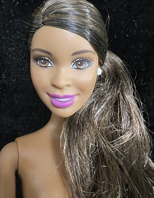 Brunette Mattel Barbie-Fashionista Nikki Doll-Nude for OOAK-S-28