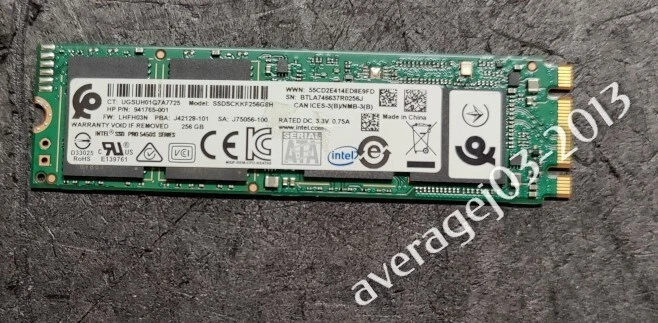 Intel SSD PRO 5450S SSDSCKKF256G8H M.2 Internal SSD 256GB HP P N