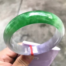 Certified Natural AAA Ice Green Burmese Jade jadeite bracelet Bracelet 57mm
