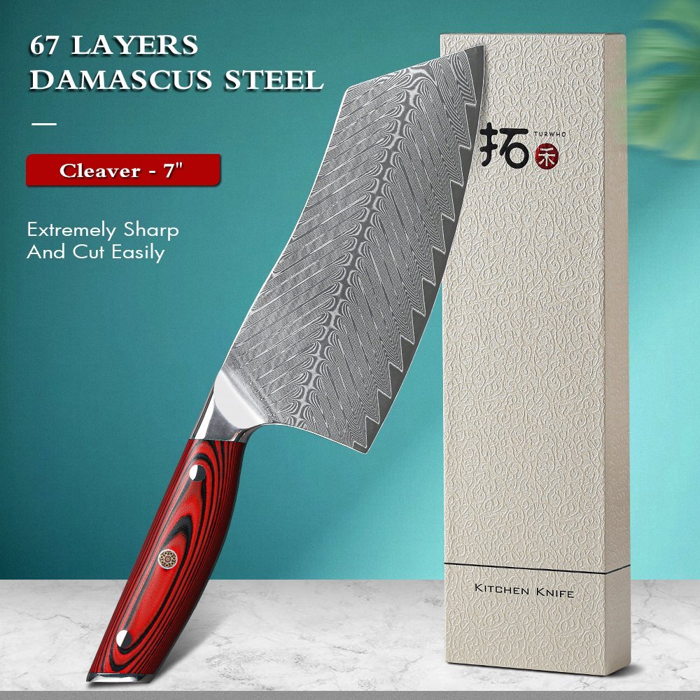 TURWHO Chef Knife Japan VG10 Damascus Steel Santoku Slicing Kitchen Cook Knives eBay