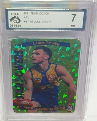 2021 Team Coach Luke Shuey Star Powers Green Prallel - West Coast Eagles - CGA7