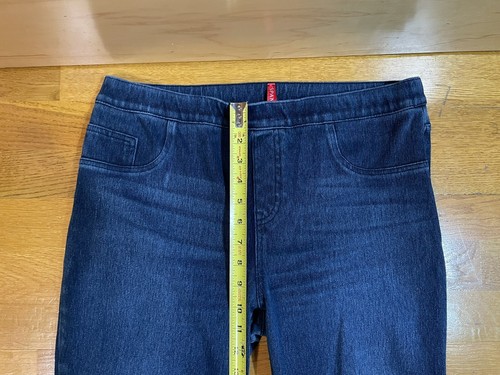 Spanx Damen Baumwollmischung Leggings Jeans Gr. XL zwei Gesäßtaschen Stretch blau - Bild 6 von 11