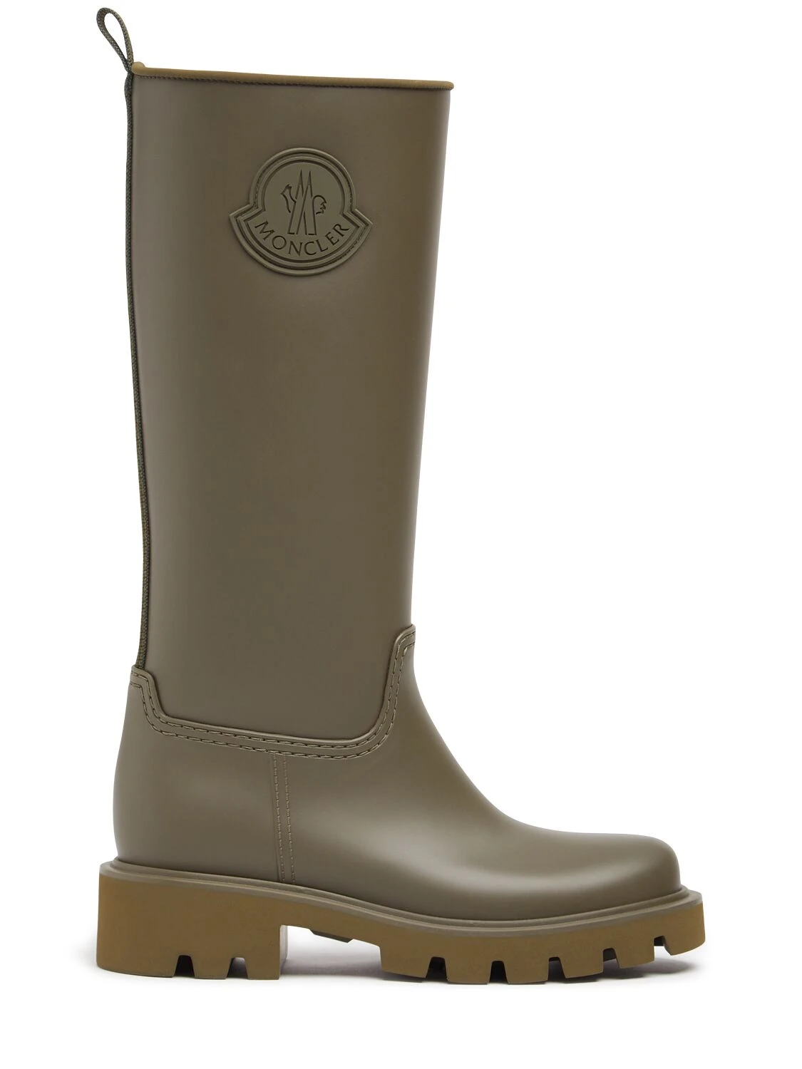 MONCLER Kickstream Bronze Olive Waterproof Rain Boots New-image