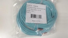 Lot of 2: 9 Meter LC / LC Multimode Duplex 50/125 Fiber Optic Cable - Aqua