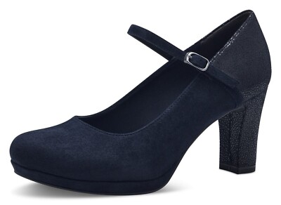 TAMARIS Spangenpumps mit Metallic-Applikation an der Ferse und Absatz , Gr. 39