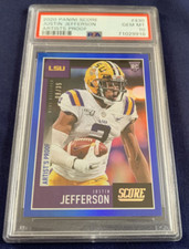 2020 Score Justin Jefferson ARTIST'S PROOF ROOKIE CARD - GEM MINT PSA 10 - /35