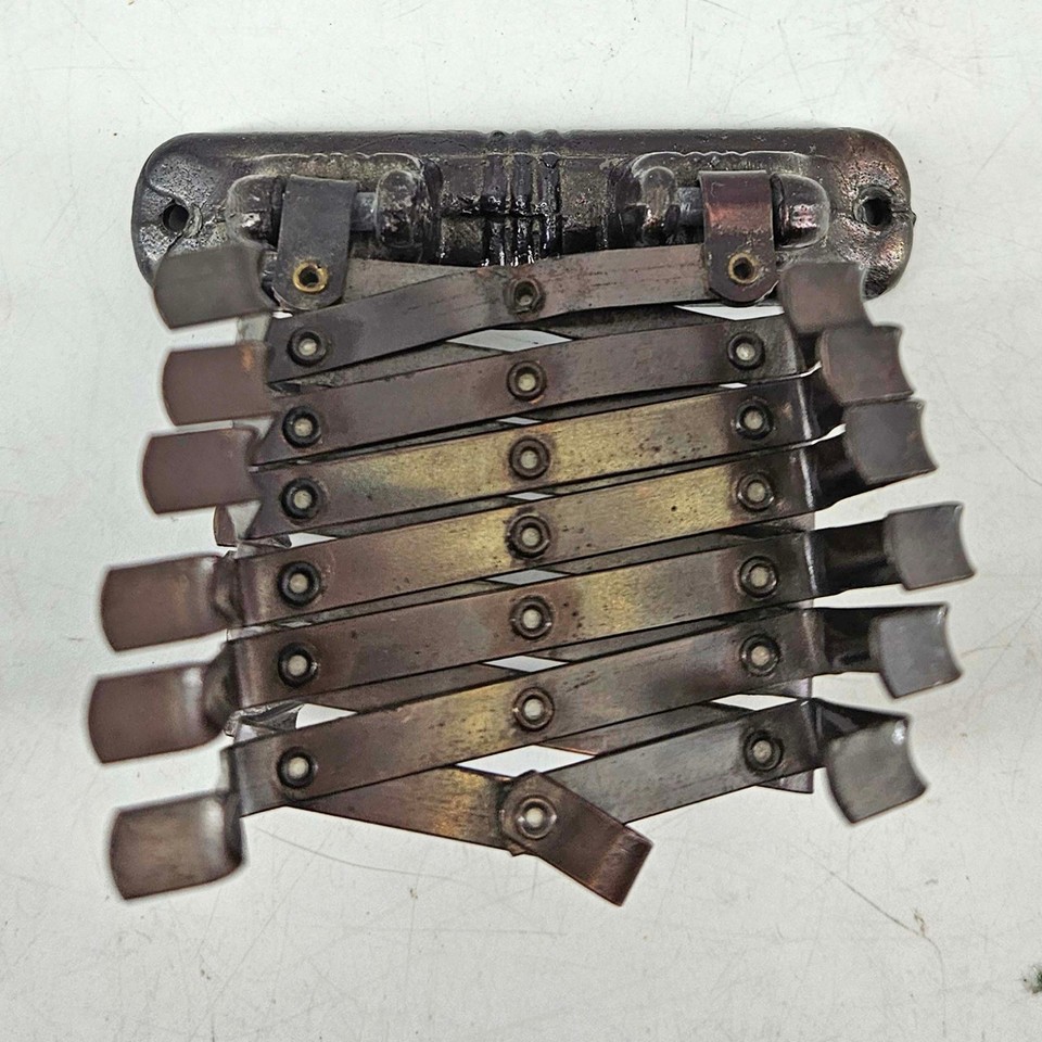 Vintage metal Art Deco Accordion Extendable wall mounted jewelry tie