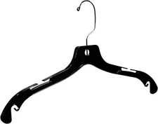 Plastic Dress Hangers 100 Black 17" Retail Clothing Swivel Hooks Shirt Top