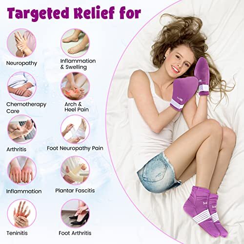 【手足冷却】グローブ ソックスセットSuzziPad 紫 FOOT ICE PACK Cooling Socks Cold Gloves Purple Large SUZZIPAD | eBay