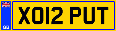 PUT   PUTT PGA GOLF PRO GOLFER THEME PRIVATE REGISTRATION NUMBER PLATE XO12 PUT