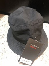 Layer 8 Youth Boys Black Classic Bucket Hat, UPF-40, Beach, Boat, Swim NWT