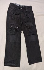 Boys "Sean John" Black Adjustable Waist Tapered Leg Cargo Pants in Size 4T