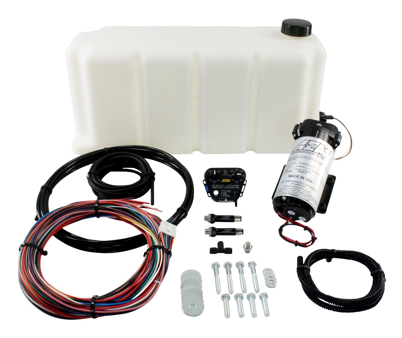 AEM V3 WMI Water Methanol Injection Kit - 30-3301 - 5 Gallon Tank - 40 PSI