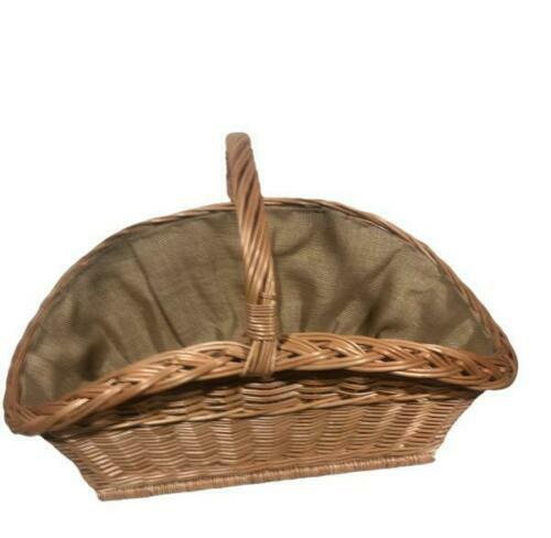 Ancienne Corbeille Osier Rotin Panier à Vin Anse Anneau De Suspension