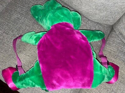 Kids Vintage 1990s Plush Baby Bop Backpack Barney The Dinosaur