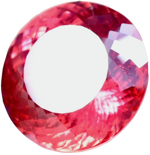 PIERRE PRÉCIEUSE NATURELLE SAPHIR PADPARADSCHA DE CEYLAN - FORME TRILLION - 13x13x7 MM - ŒIL PROPRE - NON TRAITÉE - CERTIFIÉE - RARE