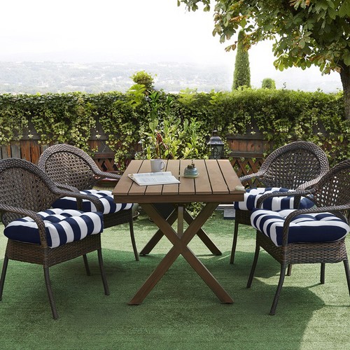 Havanna gestreifte getuftete Terrassensitzkissen 2er, 4er, 6er oder 12er Pack - Bild 2 von 16