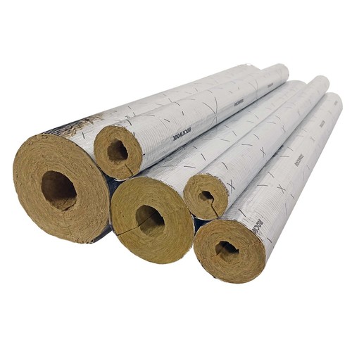Isolation des tuyaux en laine de roche Rockwool en aluminium laminé WLG 0,035 différentes