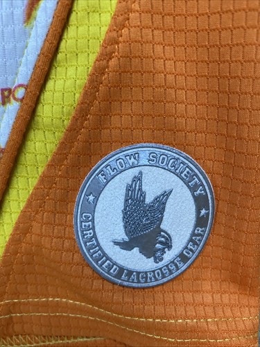 Boys Flow Society Size XS Lacrosse Shorts Orange Fish - 第 3/7 張圖片