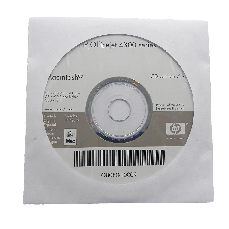 HP Officejet 4300 Series Software Drivers CD Version 7.9.0 Mac OS Compatible - Image 3 of 3