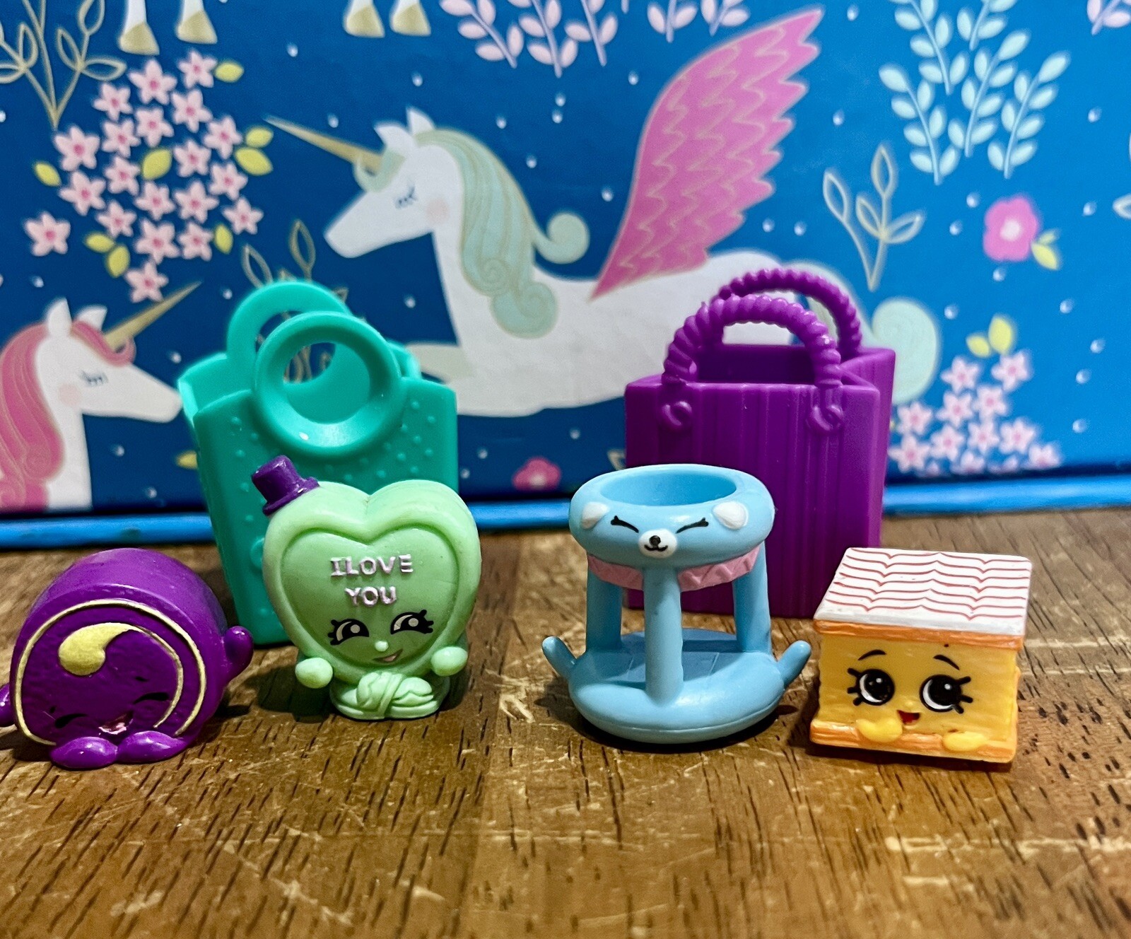 Shopkins Lot of 4 mixed seasons Candy Kisses Plus Three More And 2 Bags