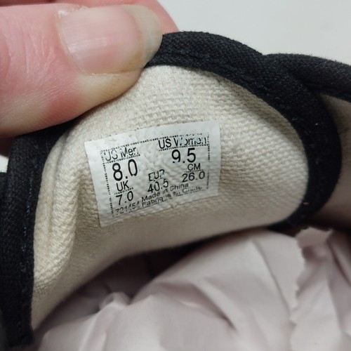Vans Black Canvas Low Top Fashion Sneakers Skate Shoes Hipster Lace Up Size 8 - Picture 8 of 9