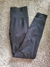 Women's Black Leggings Size: Medium Stretch Fabric Dark Wash