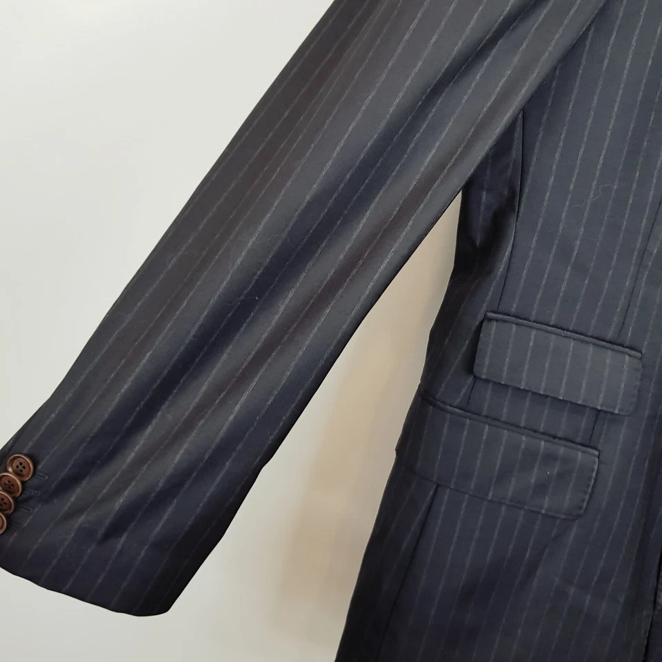 HUGO BOSS Mens Size IT 46 or US 36 R Super 110 Edison/Power Wool Blazer Jacket - Image 3 of 4