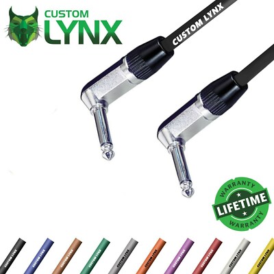 Rean Neutrik Patchkabel. Abgewinkelte Gitarren-Effektpedal-Patchblei. 10 cm 50 cm 1m +