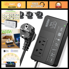 1600W Voltage Converter 220V to 110V for U.S. Appliances in 220-250V Countries