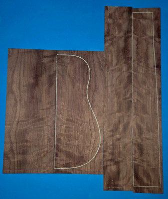 Figured Purpleheart guitar back and sides 001