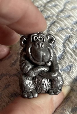 Gorilla Ape Monkey Solid Pewter Hudson Rawcliffe ? Figurine Figure Knick Knack