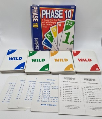 Vintage Phase 10 Card Game  Fundex Games 1992-1998 Family Board Game