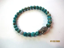 Buddha blue stone bracelet stretch bracelet