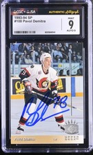 Pavol Demitra Signed 1993 Upper Deck SP Card #108 Senators CGC 9 JSA 9 Auto